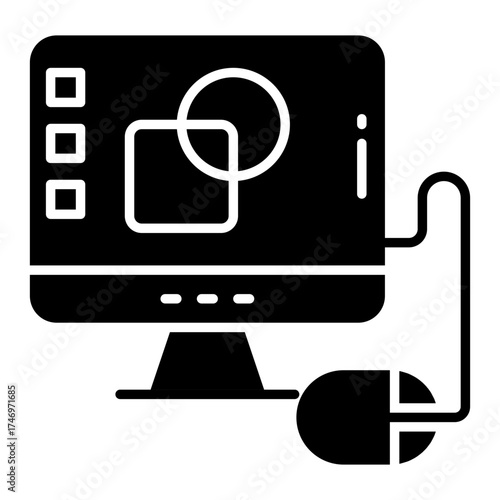 A unique design icon of graphic design