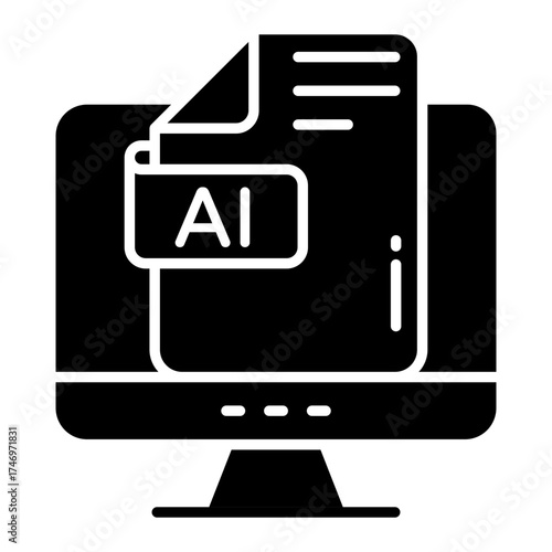 Premium design icon of ai file 