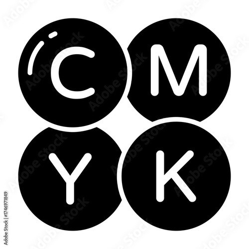 Unique design icon of cmyk 