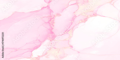 Elegant pink marble texture with soft natural veins, perfect for luxury backgrounds, interior design, An elegant luxury acrylic tile background featuring pink marble and golden veins.