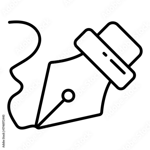 Perfect design icon of pen nib