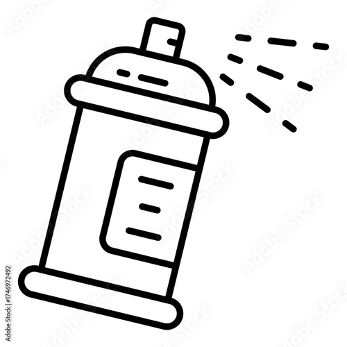 Conceptual linear design icon of spray paint 
