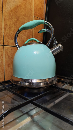 kettle on the stove
