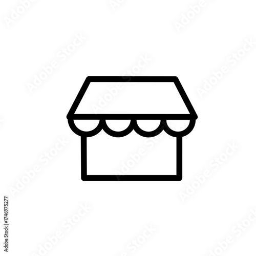 shop building icon. stall illustration. sales shop icon