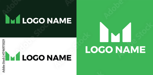 Creative letter M logo design vector template.