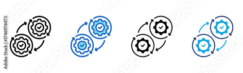 Automation icon Multi Style Vector Illustration