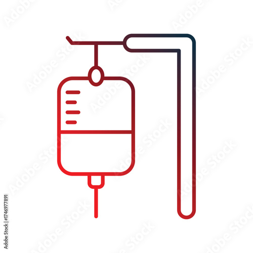 Transfusion  icon with white background vector stock illustration