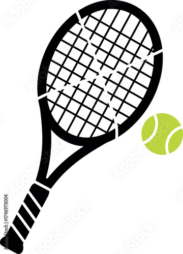 Tennis Racquet and Ball Icon