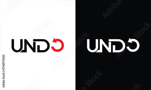 Undo graphic design in black, red, and white for creative projects and presentations