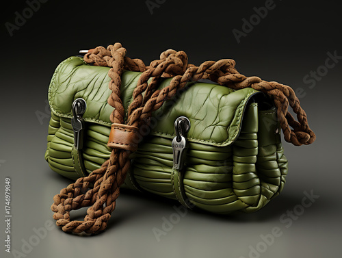 Unforgettable A close up of a bag of gold coins with a bow generative