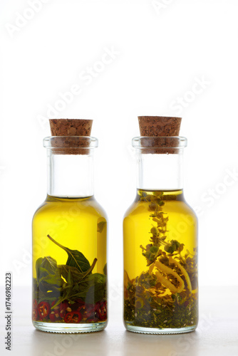 Herb Infused Olive Oil Bottles Mockup