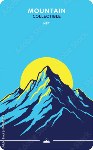 Stylized Mountain Collectible NFT Art