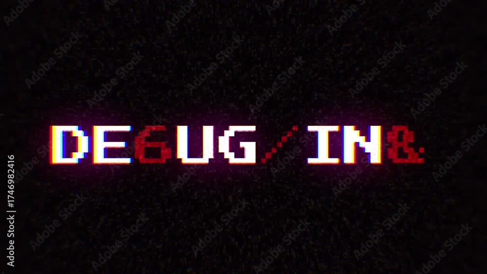 Intentional digital artifact injection fx animation, decoding a noisy ...