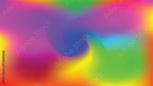 Colorful Gradient Swirl Wallpaper Illustration Art Design