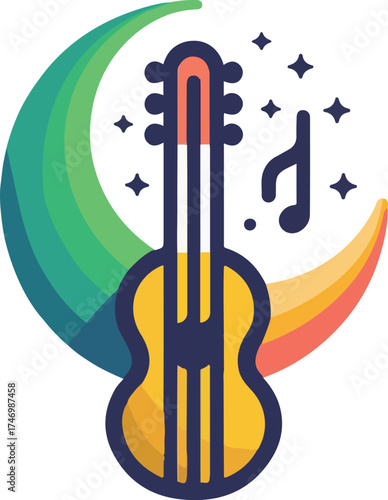 Brazilian music logo icon vector white background .