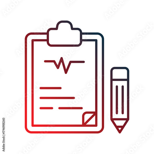 Diagnosis  icon with white background vector stock illustration