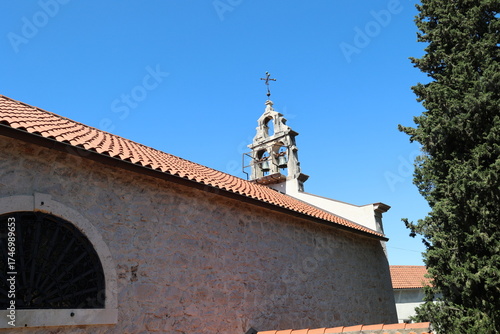 The bell tower of the Orthodox Church in Sibenik, Croatia