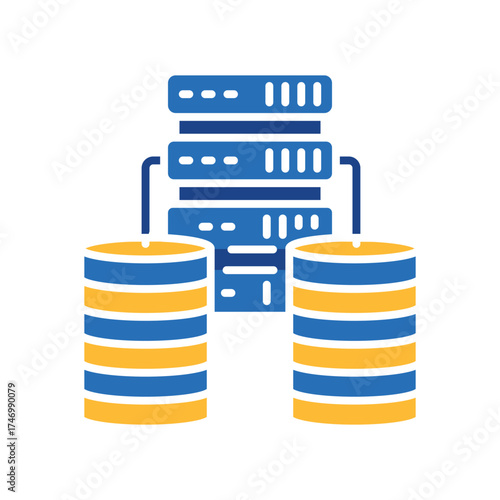raid setup color flat icon. Vector isolated element