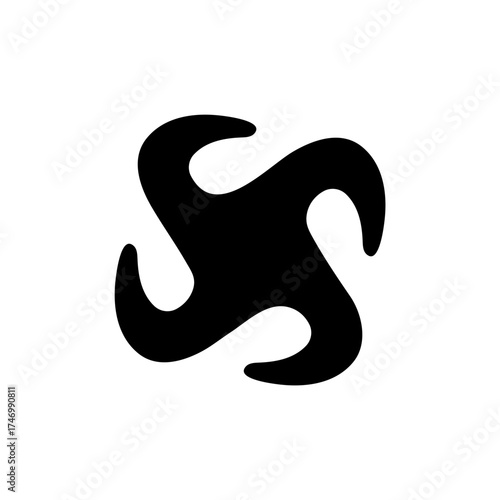 Swirl SVG, Abstract Spin Symbol, Vortex Vector, Tornado Shape, Flow Motion Design, Cut File, Clipart, Svg Files for Cricut