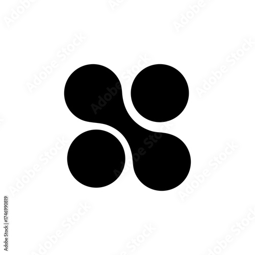 Molecule SVG, Abstract Logo Icon, Cluster Shape Vector, Geometric Connection Symbol, Modern Design Silhouette, Cut File, Svg Files for Cricut