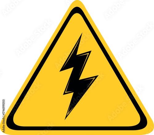 vector illustration danger attention high voltage electrical label signage