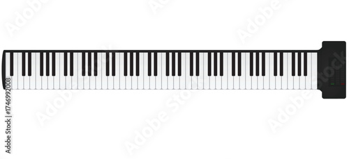 Keyboard music instrument. vector illustration