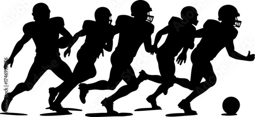 American Football Team Silhouette Collection" Bundle