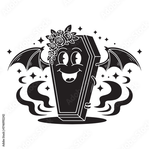 humorous cartoon t shirt design vector art elements.