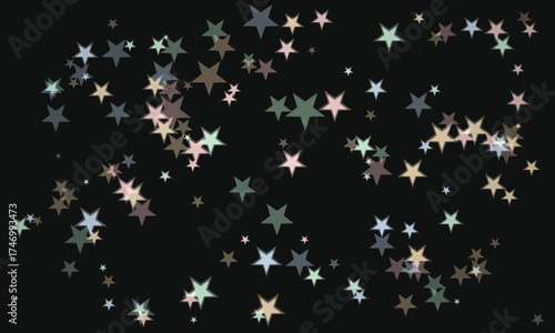 Two stars shining brightly in the vast dark night sky