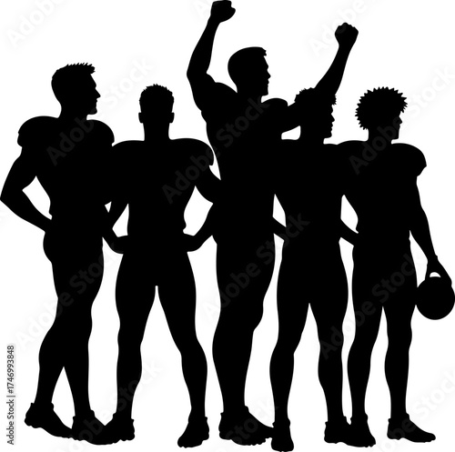 American Football Team Silhouette Collection" Bundle