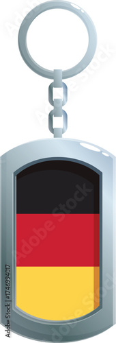 Keychain displaying german flag, symbolizing german patriotism, culture, and national identity