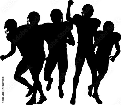 American Football Team Silhouette Collection" Bundle