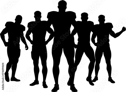 American Football Team Silhouette Collection" Bundle