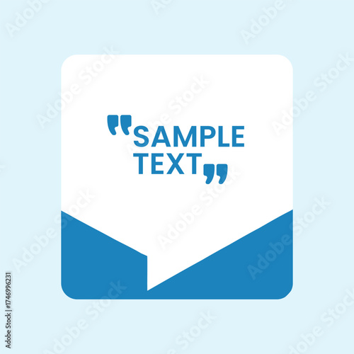 Vector art of speech bubble with sample text