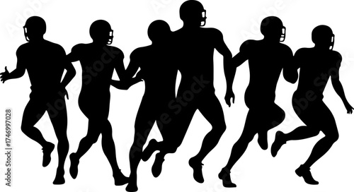 American Football Team Silhouette Collection" Bundle