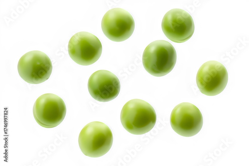 Fresh green peas isolated on transparent background