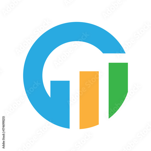 Business growth chart logo