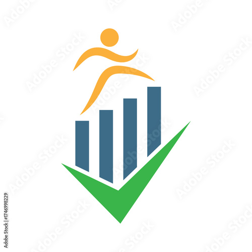 Business growth chart logo