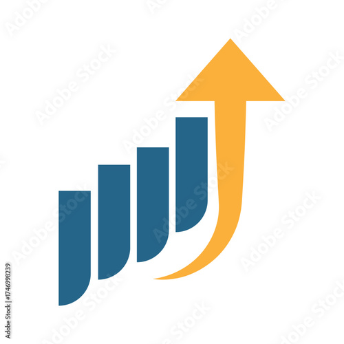 Business growth chart logo