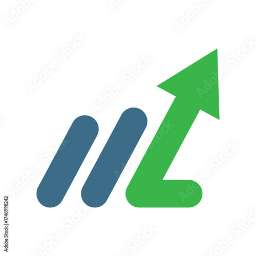 Business growth chart logo