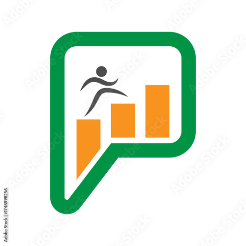 Business growth chart logo