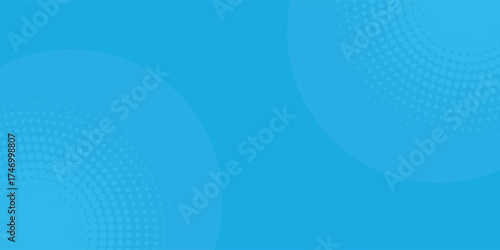 Halftone dots on blue background. Comic pop art style blank layout. Template design for comic book, presentation, sale or web banner.