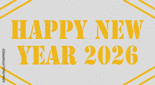 Happy New Year 2026. Vector and illustrator