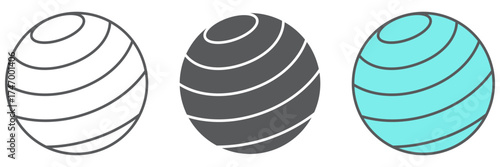 Gymnastic ball icon, sport and equipment, fitness ball sign, vector graphics, a linear pattern on a white background. editable stroke