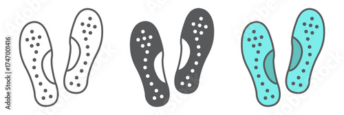 Orthopedic insoles icon, orthopedic and medical, flat foot correct sign, vector graphics, a linear pattern on a white background. editable stroke