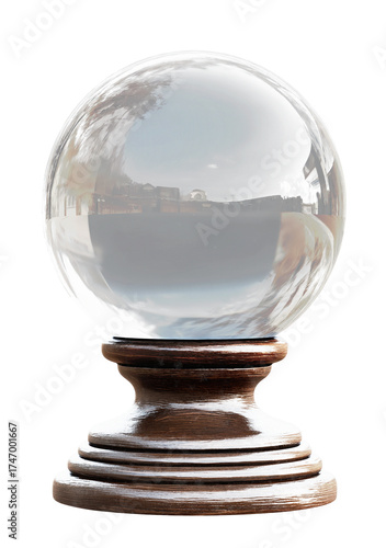 crystal ball on a white background