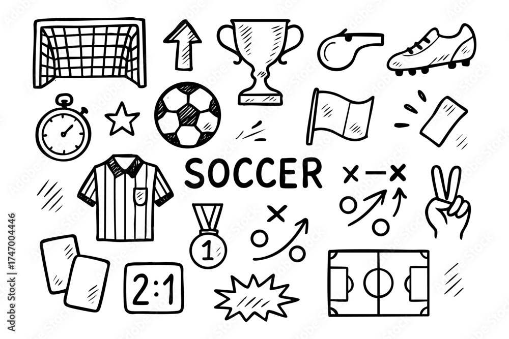 Naklejka premium Soccer background – football sport ball abstract vector design