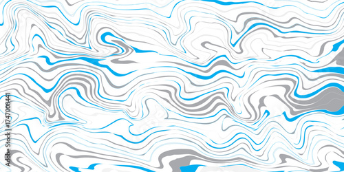 Elegant abstract fluid marble pattern with dynamic white cyan and subtle grey swirling lines creating a smooth liquid texture.