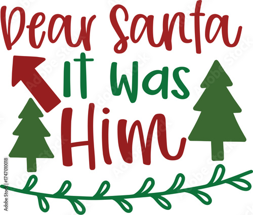 This vector illustration features merry Christmas lettering and a festive greeting card design to celebrate the holiday season
