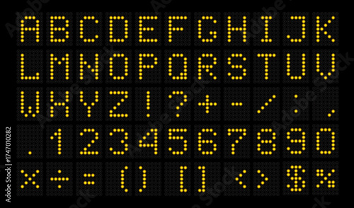 LED Dot Matrix Alphabet Font Set